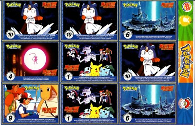 uncut burger king pokemon cards Pokmon #11 rare sheet 1999 The Burger King Pokmon: The