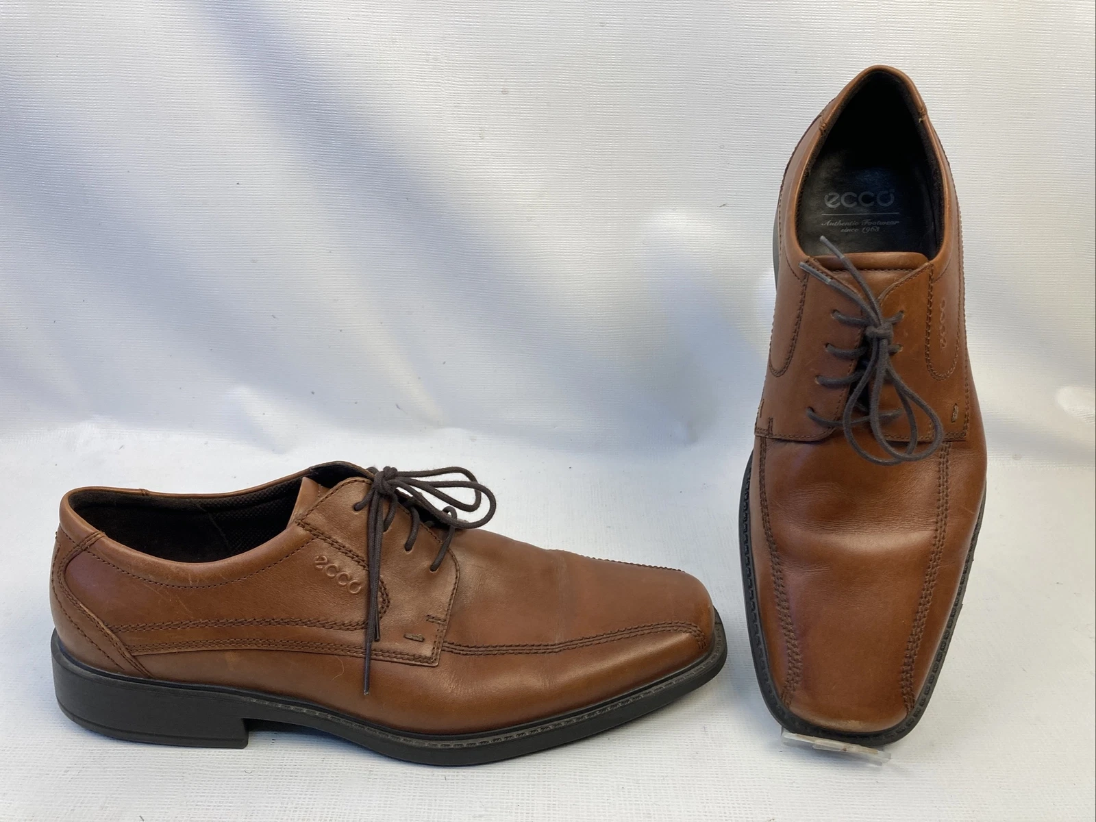 Mocassini Oxford ECCO Cognac in pelle marrone scarpe stringate da uomo taglia 45 US 11