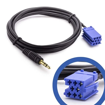 Coche Vehículo Aux Line en Adaptador Cable Apto para Becker Ipod IPHONE Mp3 - Imagen 1 de 4