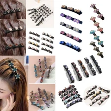 Hair Clip Double Bangs Hairstyle Hairpin Braided Hair Hoop Headband Crystal UK✔
