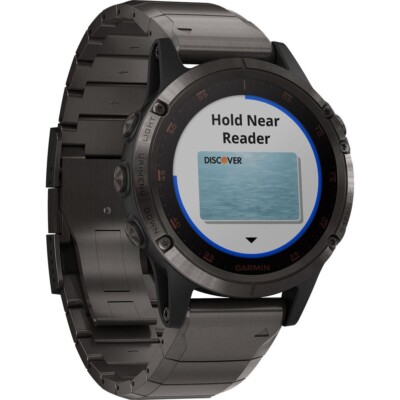 Garmin Fenix 5 Plus Sapphire Multisport GPS SmartWatch, Carbon