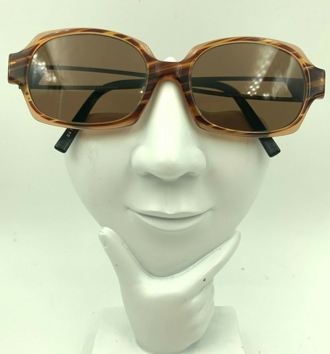 Vintage Ines De La Fressange IFS 34 Brown Oval Sunglasses  display picture 3