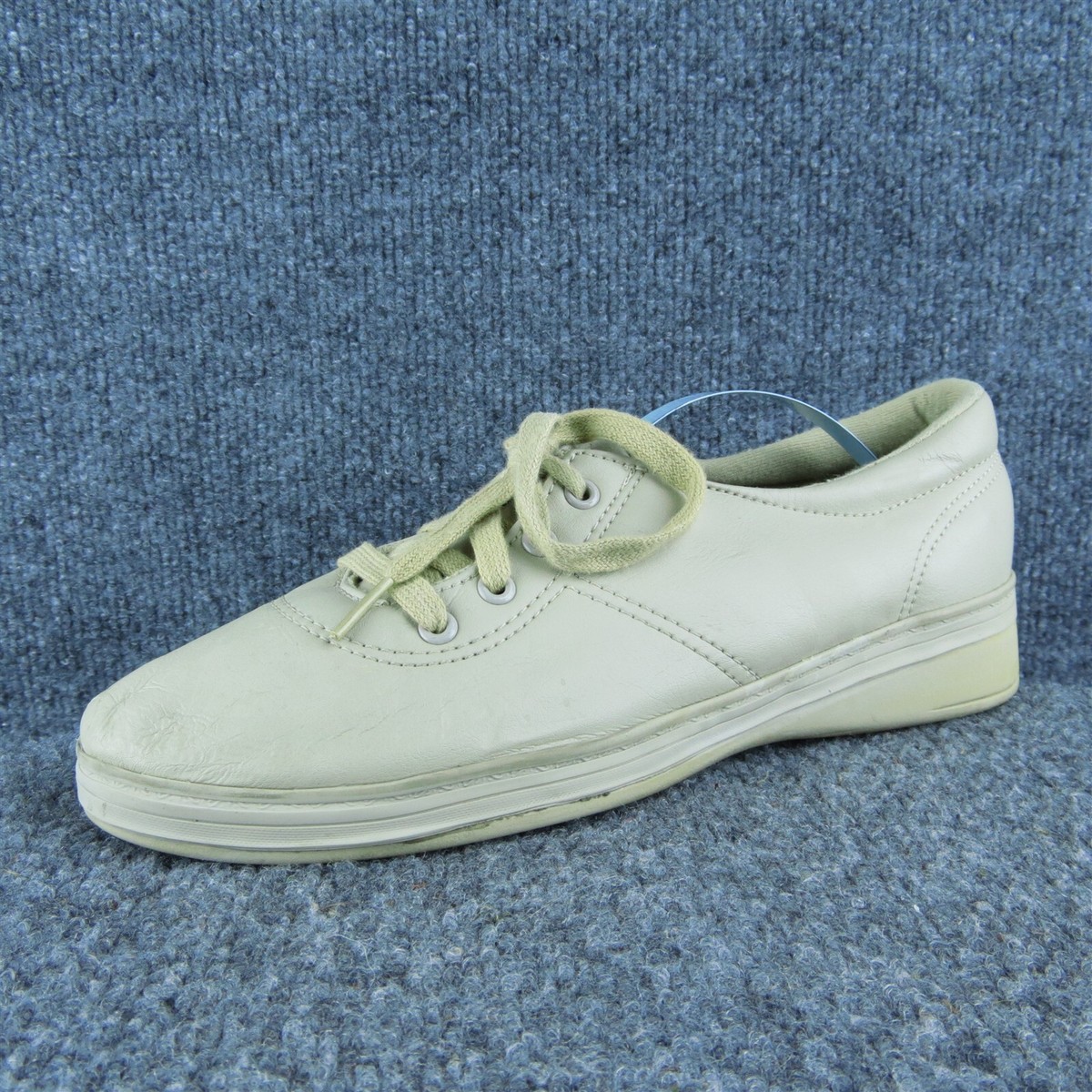 Grasshopper Women Sneaker Shoes Size Narrow Beige Synthetic Lace