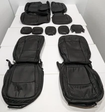 For Jeep Wrangler Unlimited Rubicon 2018-2023 Black Leather Seat Covers LR156