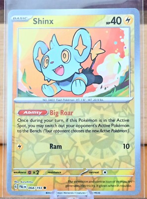 Pokémon TCG: Shinx 068/193 Reverse Holo Paldea Evolved NM