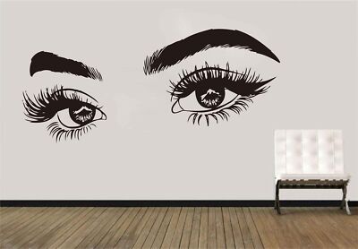 Beauty Salon Eyelashes Quote Wall Decal Stickers Make Up Eye Store Home Decor...