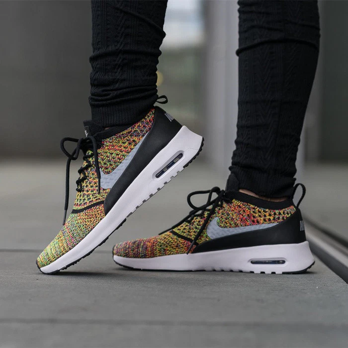 NIKE AIR MAX THEA FK FLYKNIT &#034;MULTI-COLOR&#034; Rainbow Womens sz 7 Racer Shoes | eBay