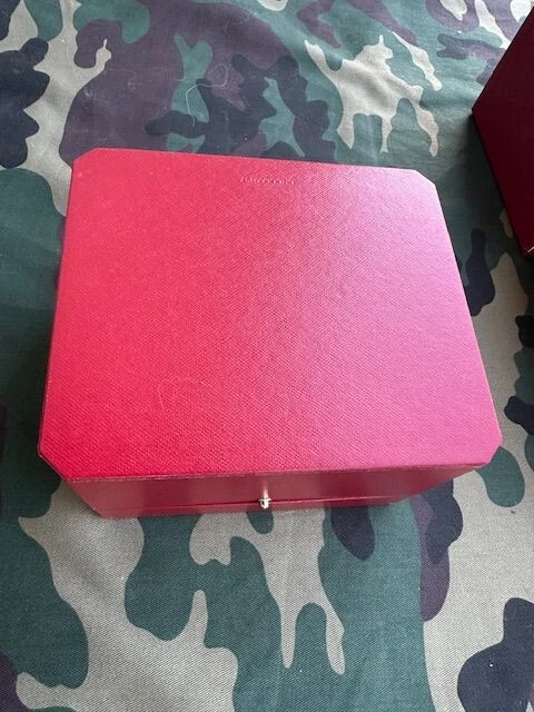 CARTIER Boîte Écrin pour Montre Vide 13 cm x 14,5 cm x h 8,7 cm & sa Sur-boîte - Photo 3/4