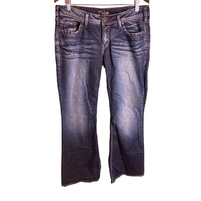 Silver Jeans Aiko Low Rise Bootcut Lightly Distressed Denim Jeans