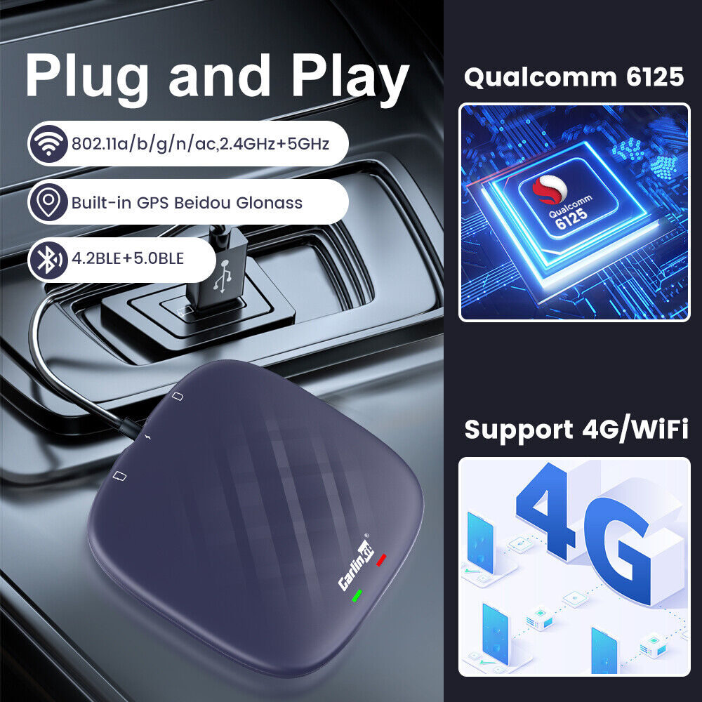 Carplay Ai Box Android 13 Netflix Iptv Android Smart TV Box Android Auto  Wireless Carplay Qualcomm 6125 8GB+128GB for Porsche