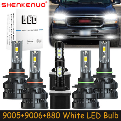 For GMC Yukon XL 2000-2006 White LED Headlight Bulb Hi Lo Beam Fog Light Lamp Z8
