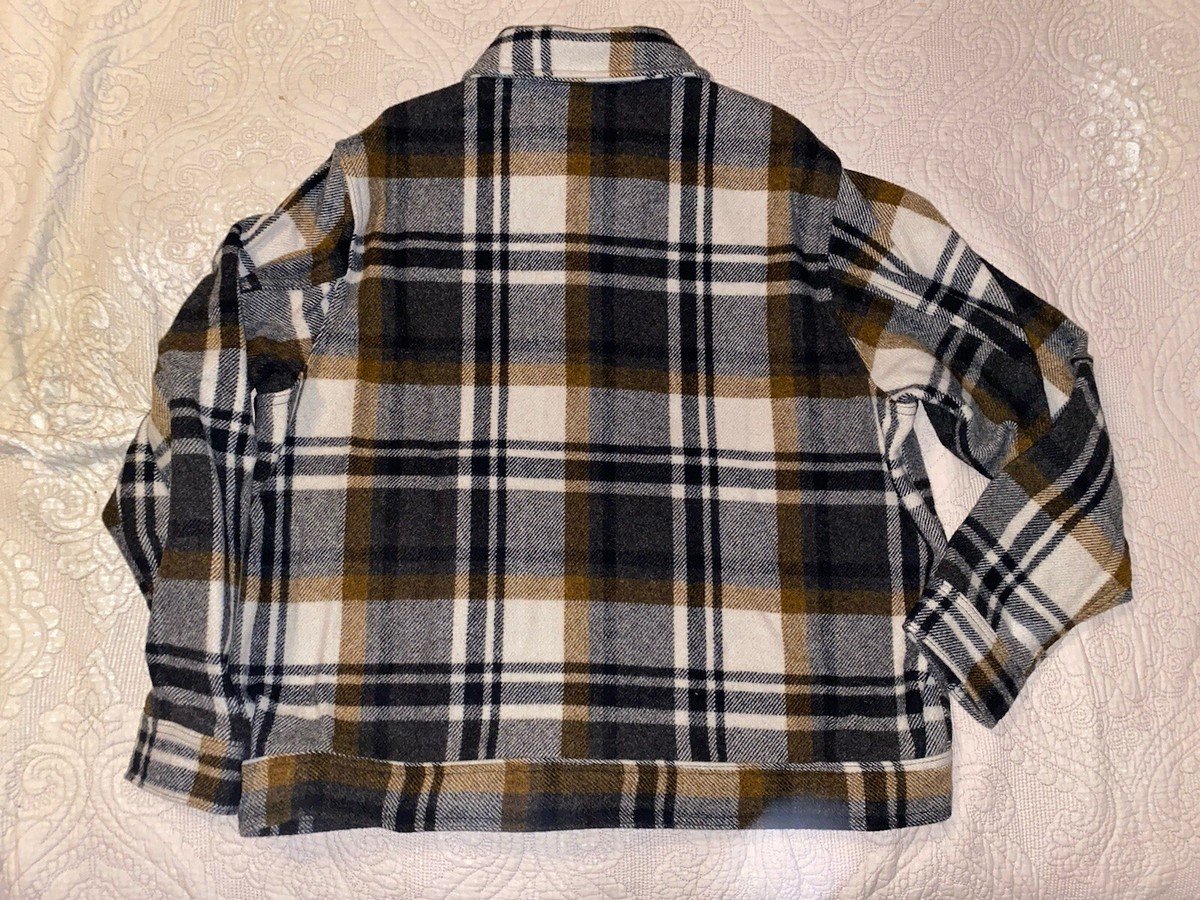 Filson Mackinaw Wool Work Jacket-Blue Coal / Copper Heather Plaid