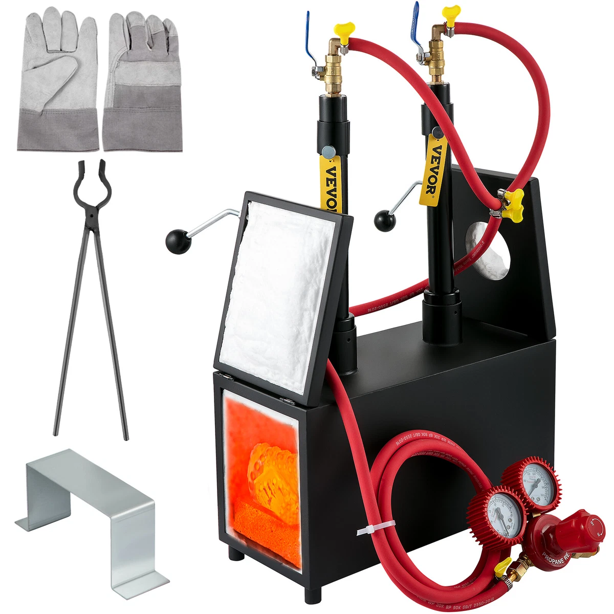 VEVOR Gas Propane Forge Furnace Single/Double/Three Burners | eBay