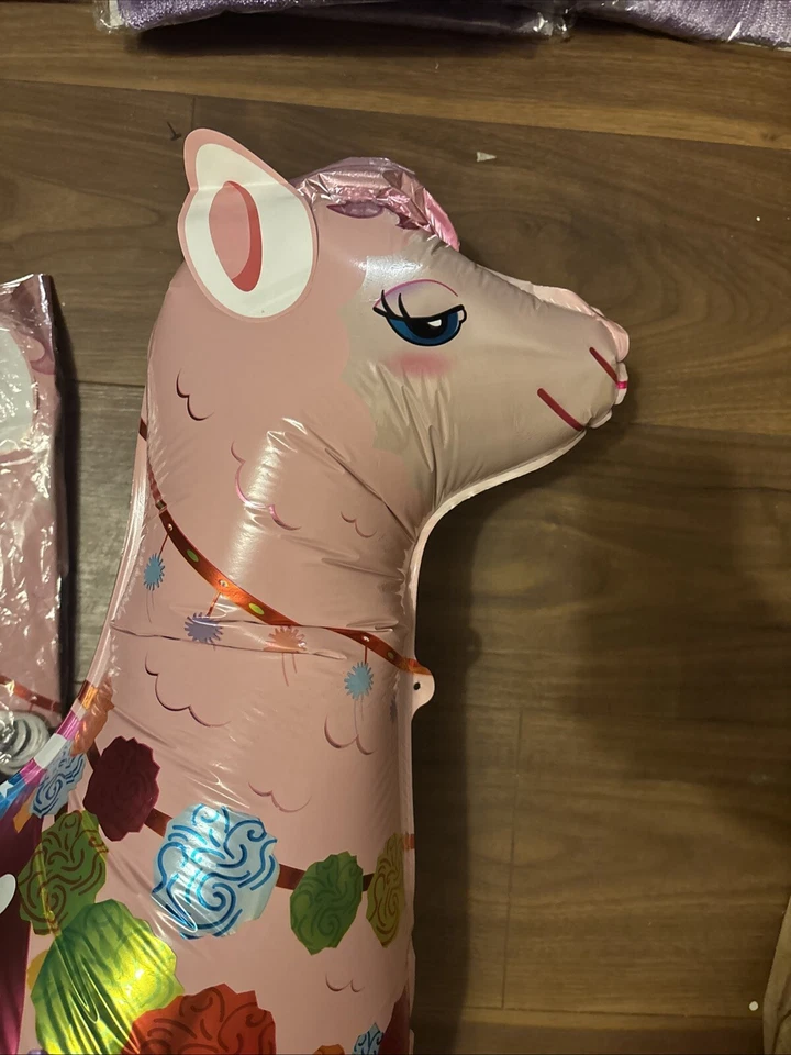 10 x Globo de Alpaca Llama Rosa Caminar Mascota Animal Airwalker Lámina Niños Fiestas Foto 2 de 4