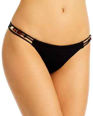 NEW VIX 'Firenze Flora' Bikini Bottoms Black Size L Large Brazilian Cut $126