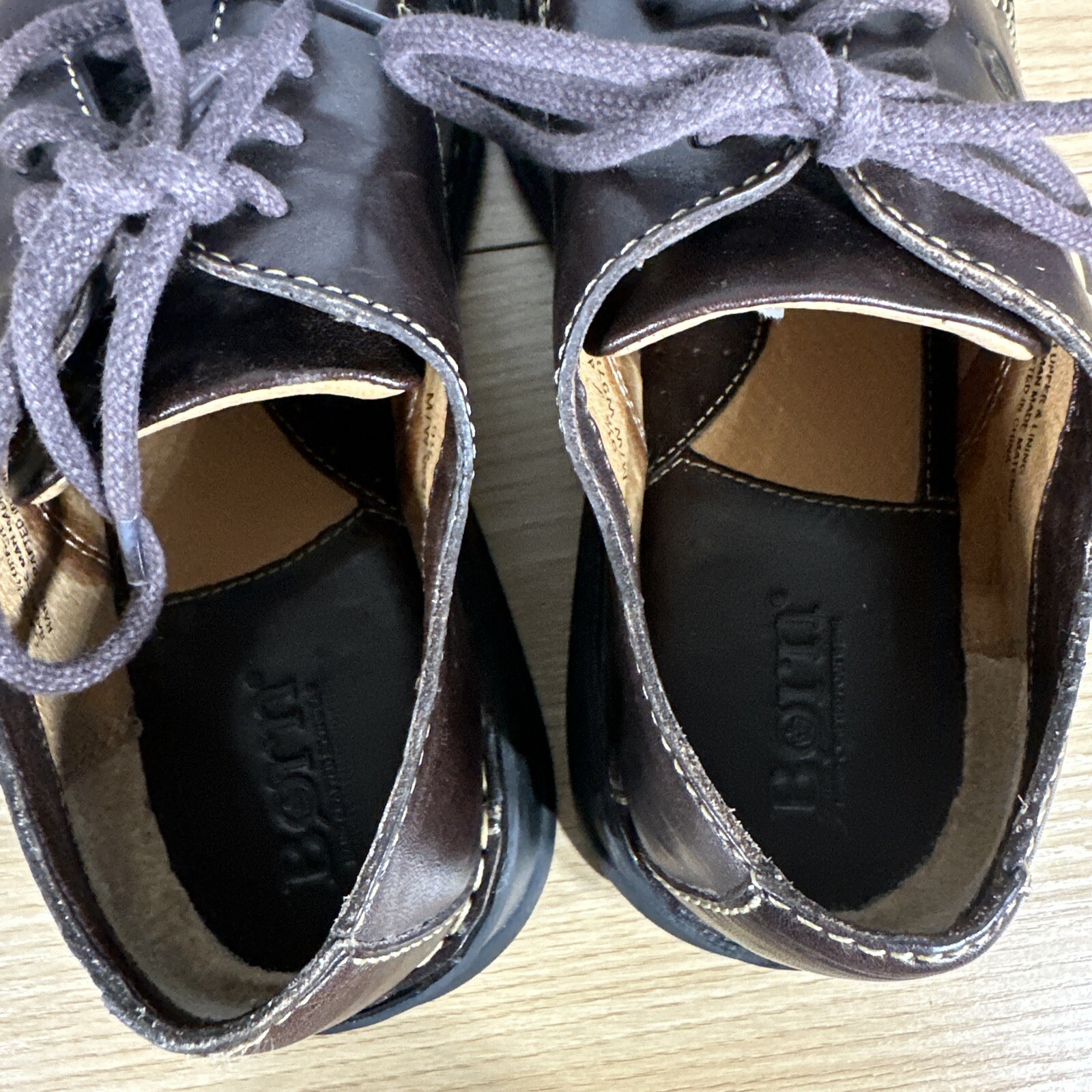 SAOLA Børn donna pelle marrone stringata suola grossa taglia 9 5 W9788