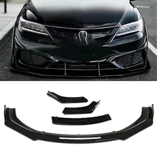 Front Bumper Lip Body Kit Spoiler Splitter Gloss Black For Acura ILX 2013-2021