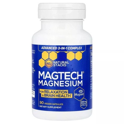 Natural Stacks - MagTech Magnesium Complex 90 Caps Magtein, Brain, Relaxation