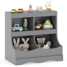 Toy Storage Organizer for Toys  Books 4-Cubby Kids Bookcase for Children's Room