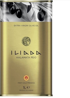 ILIADA Kalamata PDO Extra Virgin Olive Oil 1L Tin First Cold Pressed