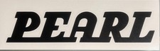 Pearl Drums 60's Logo 8" Wide BLACK Vinyl Decal Sticker