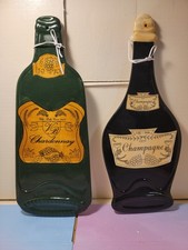 Set of 2 Ambiance Collections Wine & Champagne Ceramic Cheese Boards Wall Decor