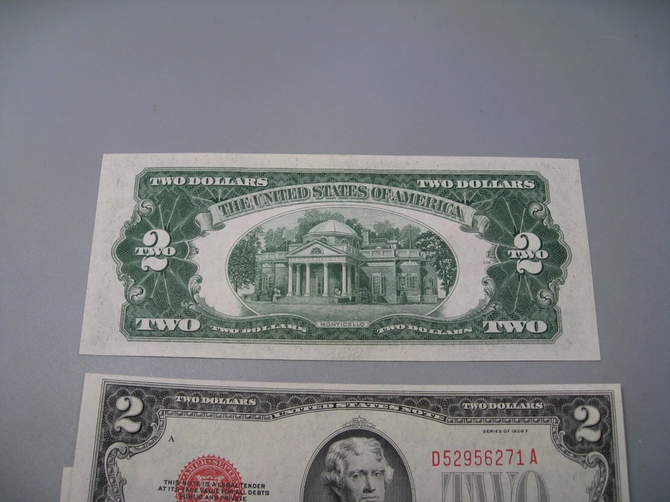 4 Consecutive Serial Number CU Crisp 1928-F Legal Tender $2 US Notes. D/A Block - Image 4 of 4