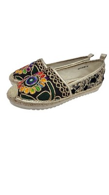 Patrizia Embroidered Maylis Sequin Embellished Espadrilles  Comfort Shoes Sz 7.5