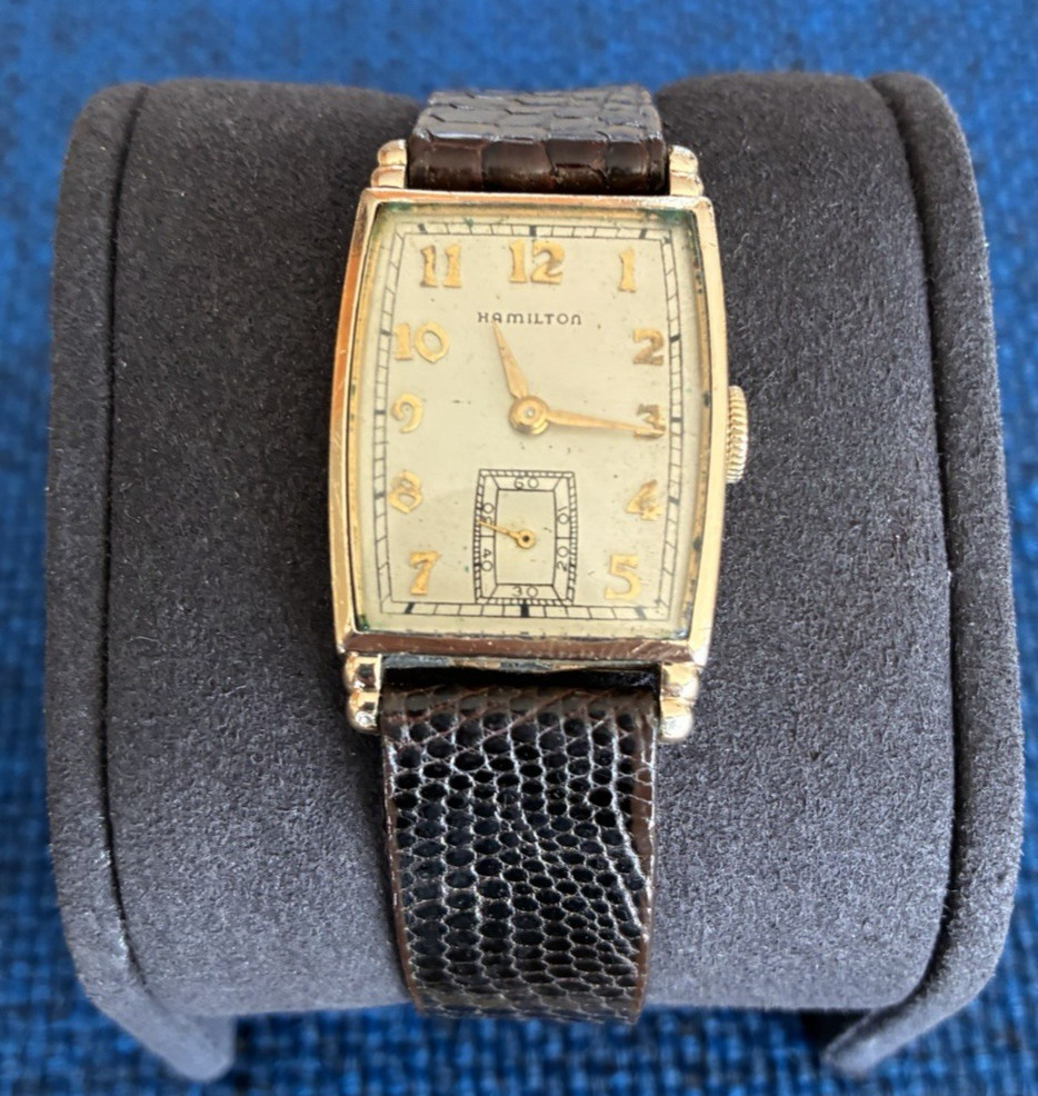 Vintage 1941 Hamilton Myron 10K GF Tank Watch Cal 980 17J -Just Serviced