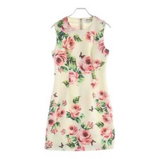 Dolce & Gabbana VANITY Floral Design Sleeveless Dress Women White DD-F6JFOT Used