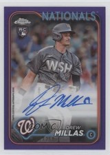 2024 Topps Chrome Rookie Purple Refractor /250 Drew Millas #RA-DM Auto 0fo5