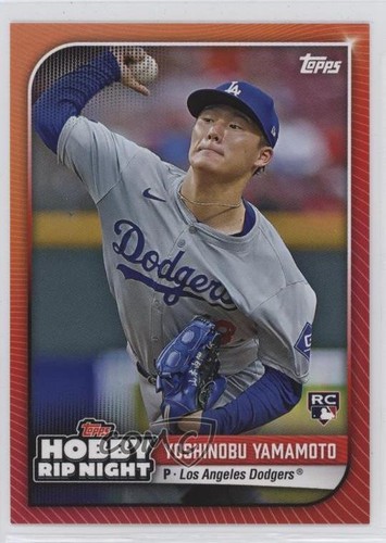 2024 Topps Hobby Rip Night Red Yoshinobu Yamamoto #35 Rookie RC | eBay