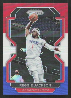 2021-22 Panini Prizm Reggie Jackson Red White and Blue #213 Card