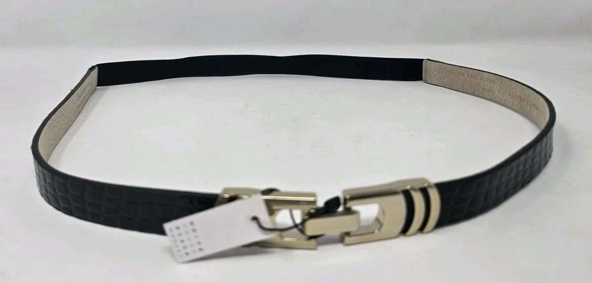 WHBM Embellished Leather Stretch Statement Belt Medium White House Black Market Wide Belts for Women for sale | eBay main image 3
