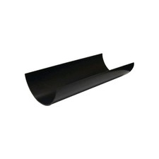 Black Floplast 112mm Half Round  Guttering  ( Length 200mm ) 20cm)