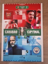 Arsenal v Manchester Man City  Carabao Cup Final Programme 2026 March 22/03/26.