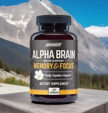 90 ct Alpha Brain Memory Focus Daily Cognitive Support (90 Capsules) Exp 03/2026