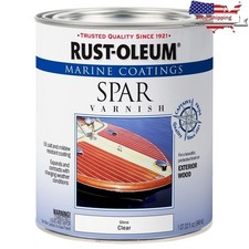 Clear Marine Coatings Gloss Spar Varnish 1 qt UV Resistant Outdoor Wood Finish