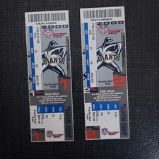 2000 NLCS GIANTS/PHILLIES PLAYOFFS  Games 1 & 2- Ticket Stubs  LOT (2) -EX