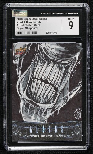 2018 Aliens Movie 1/1 Bryan SilverBaX Sheppard #SKT CGC 9 Mint Auto Sketch p1l