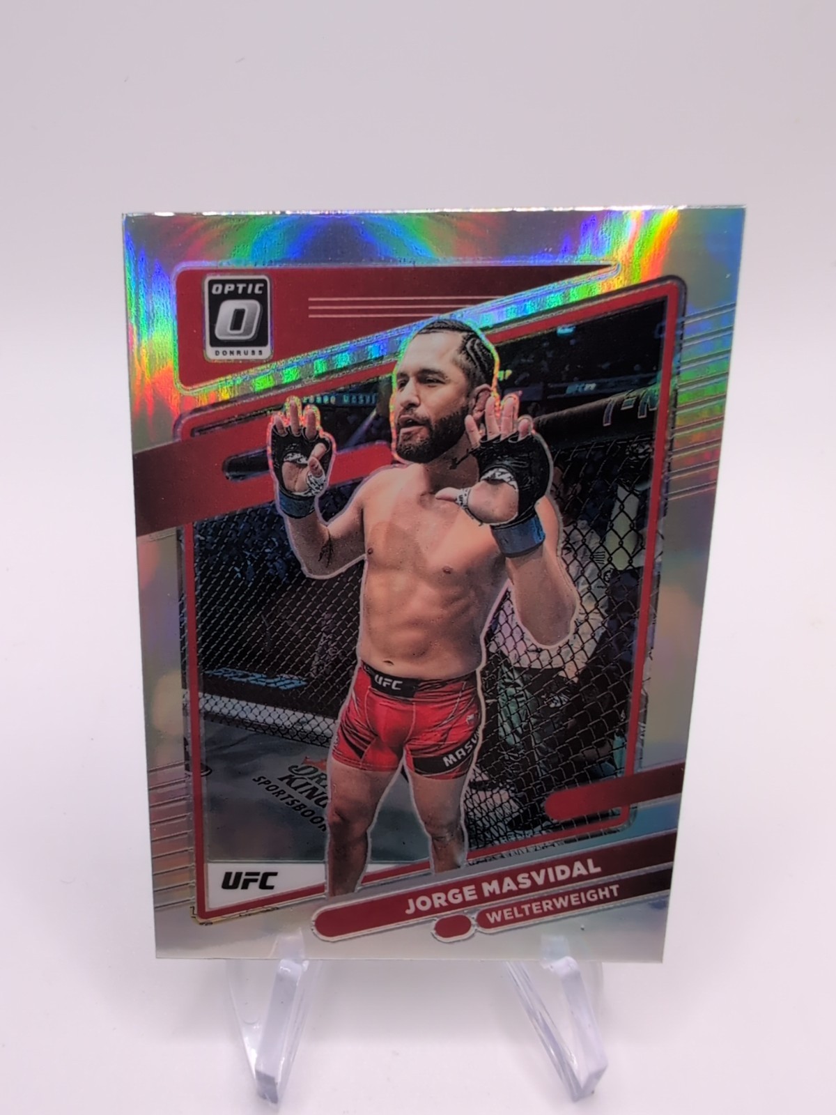 Jorge Masvidal 2022 Panini Donruss Optic UFC Holo Silver Prizm Card  #79