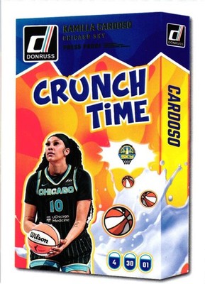 2025 Donruss WNBA #10 Kamilla Cardoso Crunch Time Press Proof