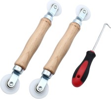 3 Pcs Window Door Screen Repair Kit Screen Spline Roller Tool with Wooden Handl