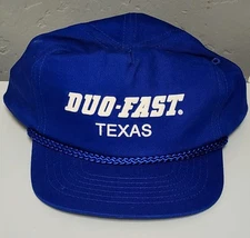 VTG Duo-Fast Trucker Hat Texas Promo Staplers Work Tools Snapback Cap