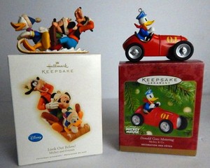 2 Hallmark Keepsake Disney Christmas Tree Ornaments 2001 & 2009
