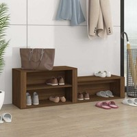 Schuhschrank Braun Eichen-Optik 150X35X45 Cm Holzwerkstoff