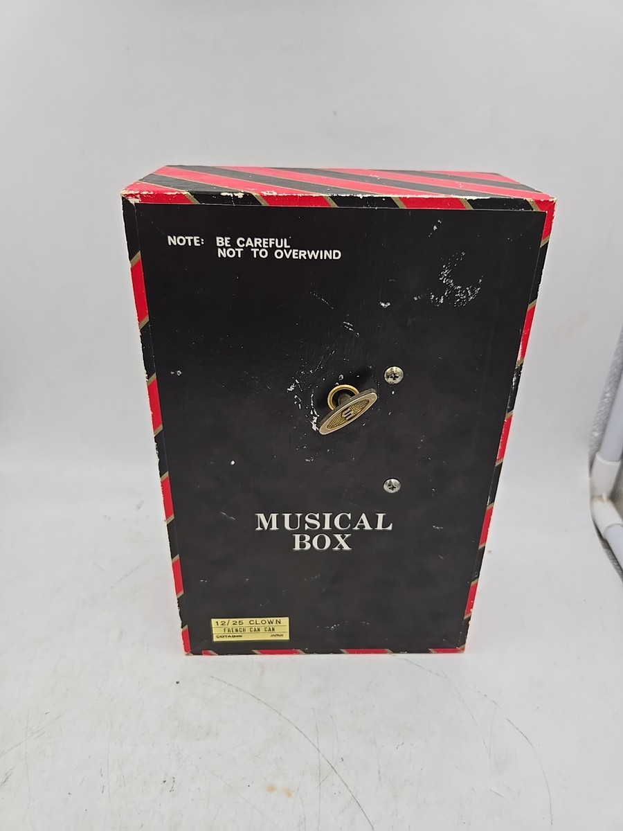 Vintage Otagiri Japan Dancing Clown Music Box “French Can Can