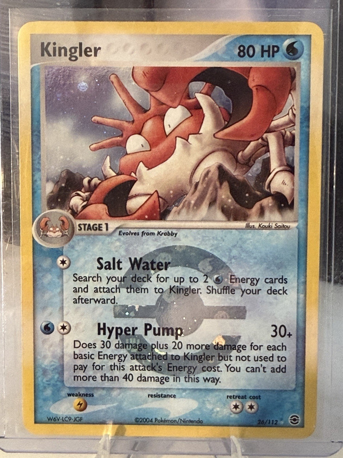 Kingler FireRed & LeafGreen 26/112 Reverse Holo Pokemon Card