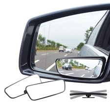 Rectangle Blind Spot Mirror, HD Glass ABS Housing Convex Wide Framed Rectangle