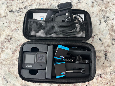GoPro HERO9 Black 5K UHD Action Camera Bundle w/ 2 batteries, tripod, case, xtra